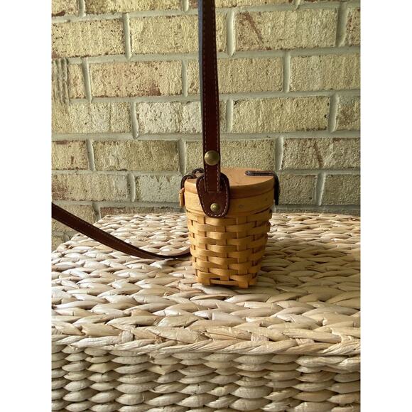 Longaberger Basket Handwoven Made In Ohio USA Crossbody Purse Cottagecore EUC - Picture 7 of 11